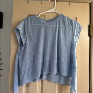 Sky Blue Asymmetrical Top
